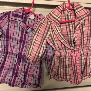 Never worn long sleep plaid tops